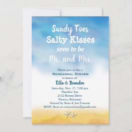 水の色サンディ足指リハーサルディナースカイ&サンド 招待状