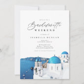 水の色サントリーニギリシャスカイライン海トロピカル 招待状 (正面)