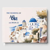 水の色サントリーニデスティネーションウェディング ゲストブック (正面)