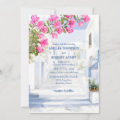 水の色サントリーニデスティネーションギリシャ結婚ズ 招待状 (正面)