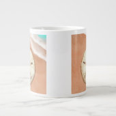 水の色サンドドルオンビーチ ジャンボコーヒーマグカップ (正面)