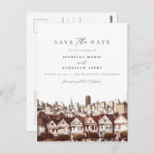 水の色サンフランシスコカリフォルニアシティースクリーン ポストカード (正面/裏面)