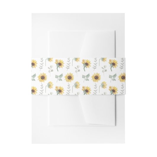 水の色サンフローリ開花結婚フローラ 招待状ベリーバンド (正面例)