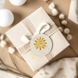 水の色サンベビーシャワーありがとう ラウンドシール