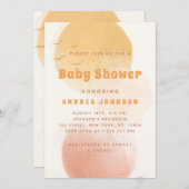 水の色サンボホ抽象芸術美学ベビーシャワー 招待状 (正面/裏面)