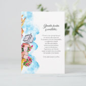 水の色サンミゲルデアレンデ素朴結婚ス サンキューカード (スタンド正面)