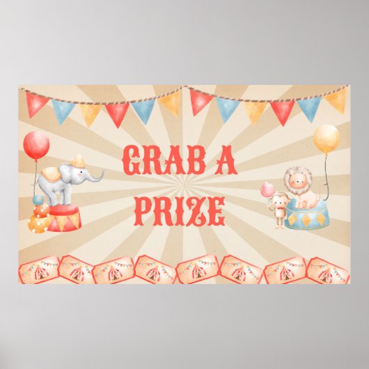 水の色サーカスアニマルバースデーパーティーステーション ポスター (正面)