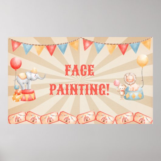 水の色サーカスアニマルバースデーパーティーステーション ポスター (正面)