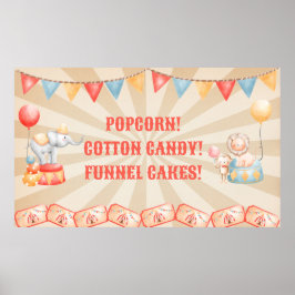 水の色サーカスアニマルバースデーパーティーステーション ポスター