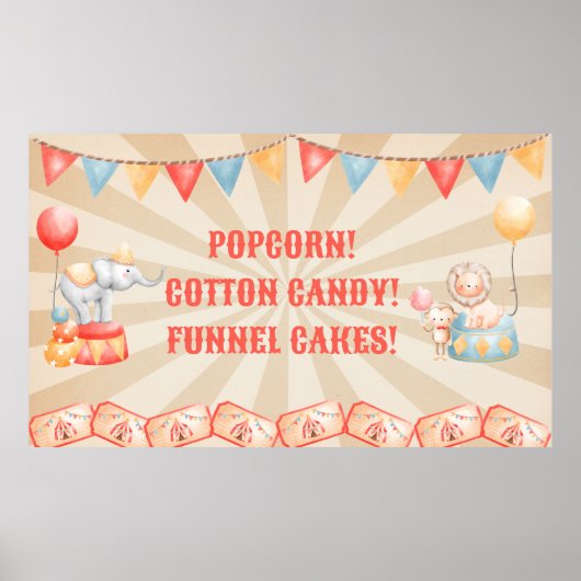 水の色サーカスアニマルバースデーパーティーステーション ポスター (正面)