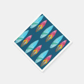 水の色サーフボードパターン スタンダードカクテルナプキン (角)