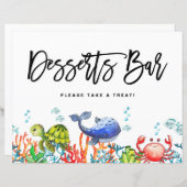 水の色ザシーデザートバー標識 (正面/裏面)