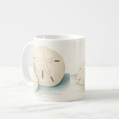 水の色シェルマグ – 穏やかな沿岸スタイル コーヒーマグカップ (正面左)