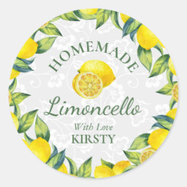 水の色シチリアレモンホームメイドリモンチェロ ラウンドシール