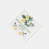 水の色シチリアレモ結婚ンス スタンダードカクテルナプキン (角)