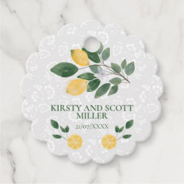 水の色シチリアレモ結婚ンス フェイバータグ