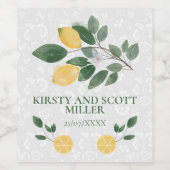 水の色シチリアレモ結婚ンス ワインラベル (シングルラベル)