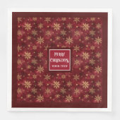 水の色シックスタイリッシュバーガンディーレッドパーティーナプキンス (正面)