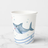 水の色シャークベビーシャワー紙カップ 紙コップ (裏面)