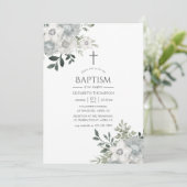 水の色シルバーセージフローラバプテスマ 招待状 (スタンド正面)