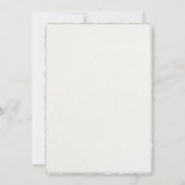 水の色シンプルのフェイク装飾エッジ結婚式の招待 招待状 (裏面)