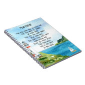 水の色シーアイリッシュ賛美の詩のギフト遠くに行く ノートブック (右側)