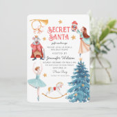 水の色シークレットサンタナツクラッカーバレリーナ 招待状 (スタンド正面)