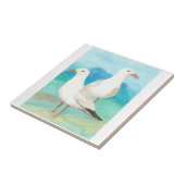 水の色シーグルスガルビーチバードアート タイル (側面)