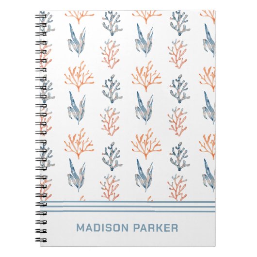 水の色シーサンゴ ノートブック (正面)