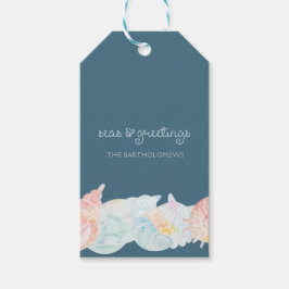 水の色シーシェルシーズアンドグリーティングギフトラベル ギフトタグ