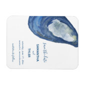 水の色シーシェル日付マグネットを保存 マグネット (横)
