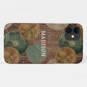 水の色シーシェル航海の木製パーソナライズされた Case-Mate iPhoneケース (裏面(横))