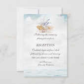 水の色シーシェル、海の披露宴 招待状 (正面)