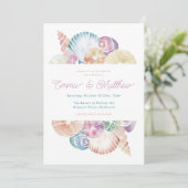 水の色シーシェ結婚ルの詳細バック, Qr & 招待状 (スタンド正面)