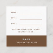 水の色シーズー(犬)Tzuドッグペットアポイントメントリマインダー スクエア名刺 (裏面)