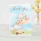 水の色シープファーム カード (黄色い花)