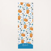 水の色シーライフタートルズカニいかり ヨガマット (正面)