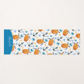 水の色シーライフタートルズカニいかり ヨガマット (正面(横))