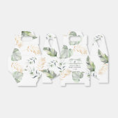 水の色ジャングルサファリガールベビーシャワー フェイバーボックス (折り畳みなし)