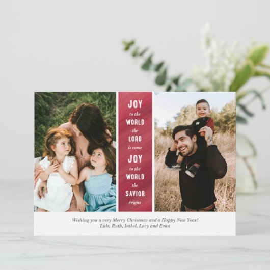 水の色ジョイクリスマスホリデーカード シーズンカード (スタンド正面)