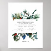 水の色ジョン1:14クリスマスポスター ポスター (正面)