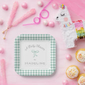 水の色ジンジャムセージ緑のベビーシャワー ペーパープレート (パーティー)