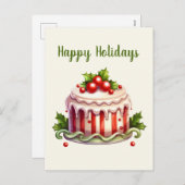 水の色ジンジャーブレッドケーキ追加文字 シーズンポストカード (正面/裏面)