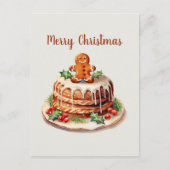 水の色ジンジャーブレッドケーキ追加文字 ポストカード (正面)