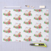 水の色ジンジャーブレッドハウスキュートメリークリスマス 薄葉紙 (クラフト)