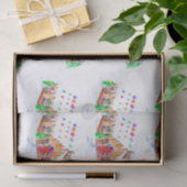 水の色ジンジャーブレッドハウスキュートメリークリスマス 薄葉紙 (ギフト)