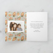 水の色ジンジャーブレッドハウス写真クリスマス シーズンカード (内部)