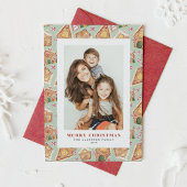 水の色ジンジャーブレッドハウス写真クリスマス シーズンカード