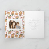 水の色ジンジャーブレッドハウス写真クリスマス シーズンカード (内部)