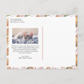 水の色ジンジャーブレッドハウス写真クリスマス シーズンポストカード (裏面)